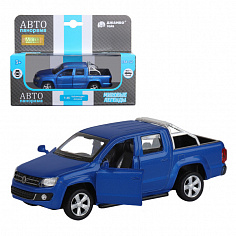 1251274JB ТМ "Автопанорама" Машинка металл. 1:46 Volkswagen Amarok, синий, инерция, откр. двери, 