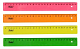 миниатюра Линейка пластиковая HATBER, цветная, флуоресцентная ассорти. 25см (1/100/1000) (MNp_25009) (033784)