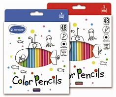 Набор цветных карандашей ACMELIAE шестигранные 48цв. +точилка, в картонном футляре (9403-48) (1/6/36