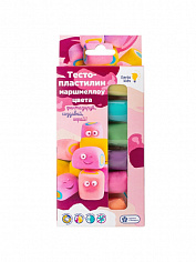 TA1089V Набор для детской лепки "Тесто-пластилин 6 цветов. Маршмеллоу цвета"