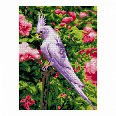 LORI Ам-050 Алмазная мозаика 30*40 см (полное заполнение) "Белый попугай"