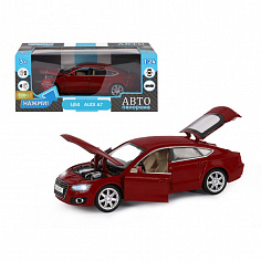 1251148JB Машинка металл. 1:24 Audi A7, красный, откр. двери, капот и багажник, свет, звук, в/к 24,5