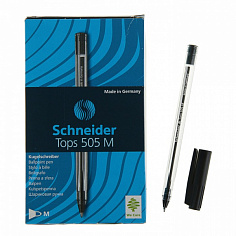 150601 Ручка шариковая SCHNEIDER TOPS 505 M, черная, чернила черные (50/1000) (150601)