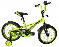 Велосипед TechTeam Quattro 16" неоновый зеленый (сталь)