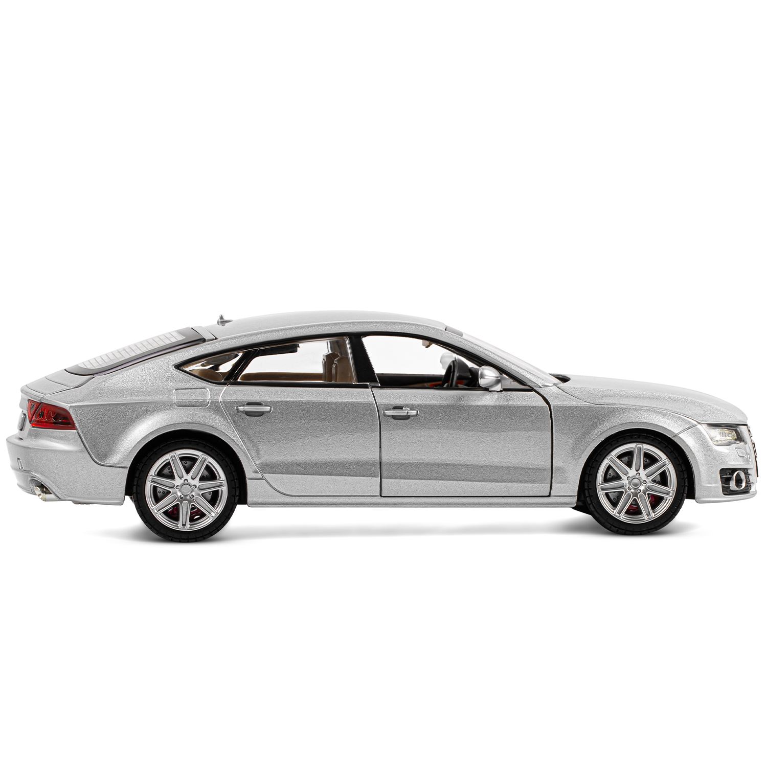 Купить 1251020JB Машинка металл. 1:24 Audi A7, серебряный, откр. двери,  капот и багажник, свет, звук, в/к Т - цены в Джанкое