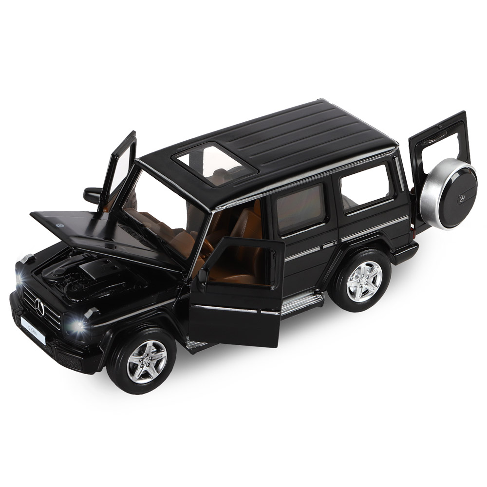 Купить 1200188JB Машинка металл. 1:32 Mercedes-Benz G350d, черный, откр.  капот, передние и задняя двери, св - цены в Симферополе