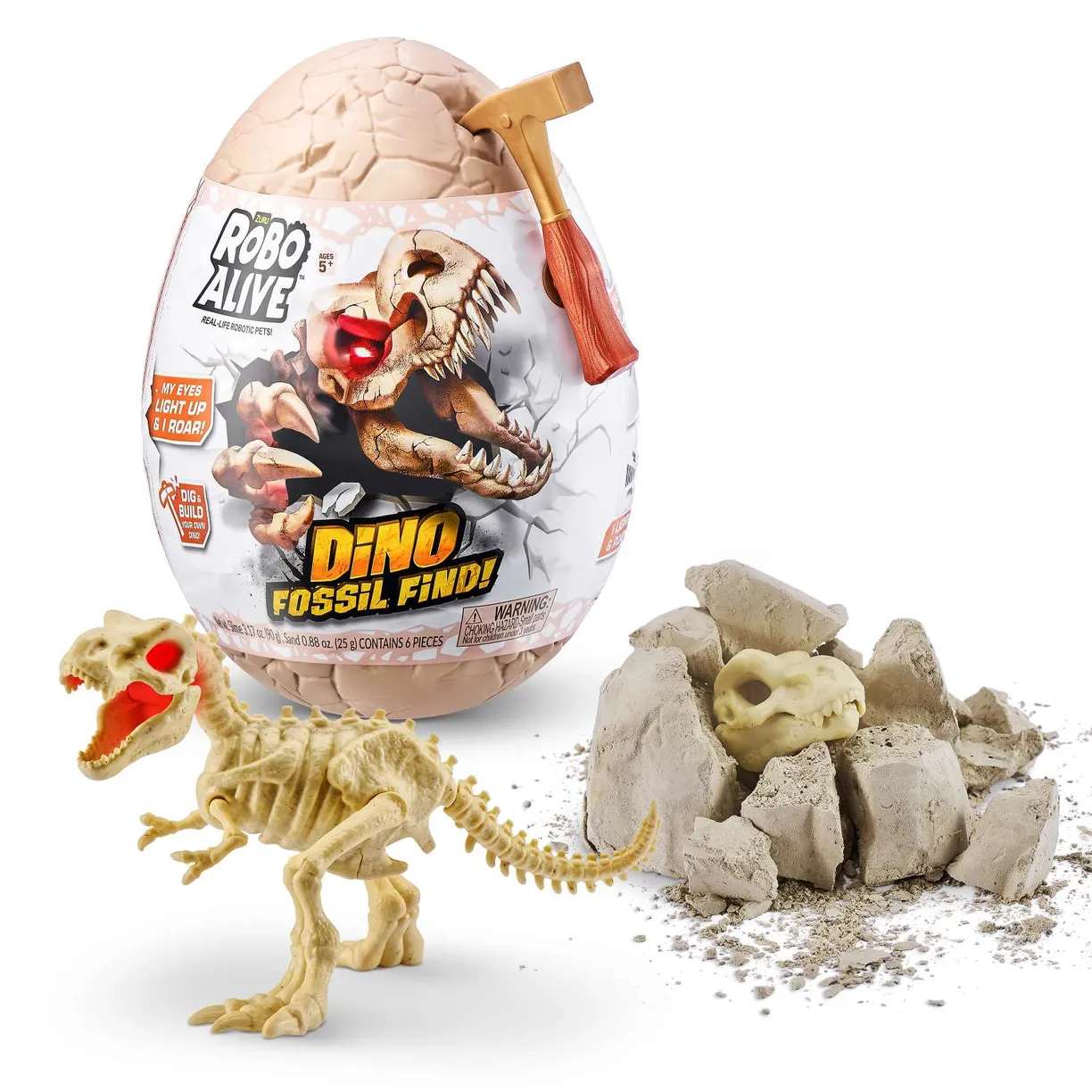 Купить 7156Z Игровой набор ZURU Robo Alive DINO FOSSIL раскопки динозавра,  средн,звук, свет, ассорт Животные и динозавры - цена от 1 967 ₽ в  Симферополе