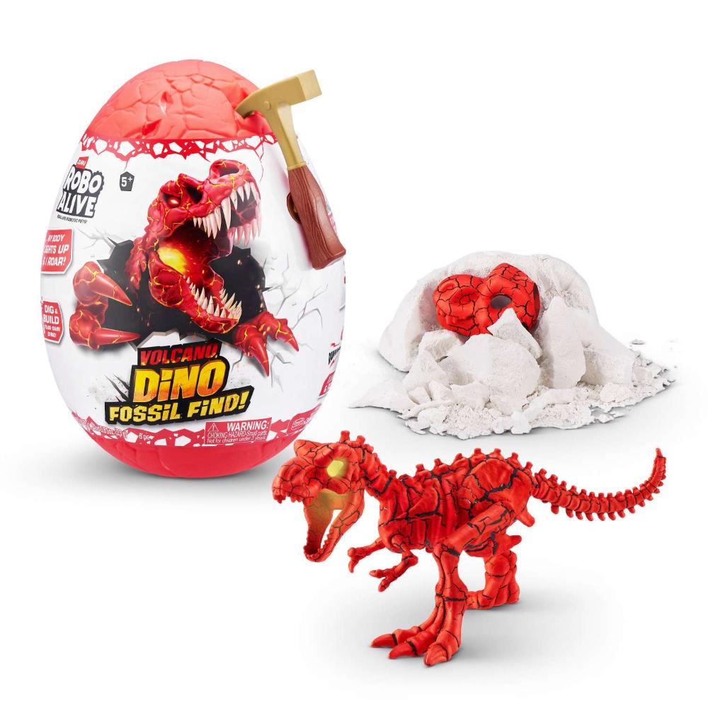 Купить 71116 Игровой набор ZURU Robo Alive DINO FOSSIL красный раскопки  динозавра, средн,звук, свет, Игровые фигуры, лошадки, единороги - цена от 2  617 ₽ в Красноперекопске