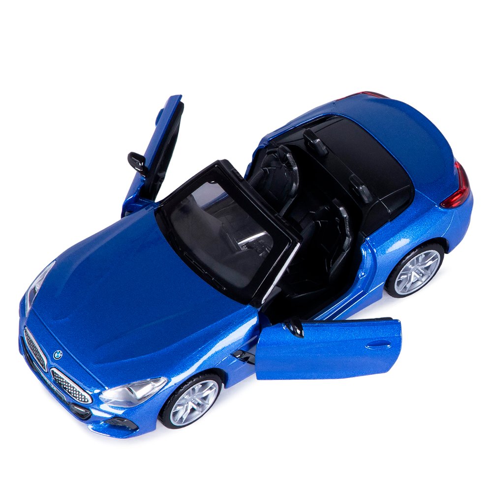 Купить 1251542JB Машинка металлическая 1:30 BMW Z4 M40i, синий, свет,  звук,откр. двери, инерция, в/к ТМ 