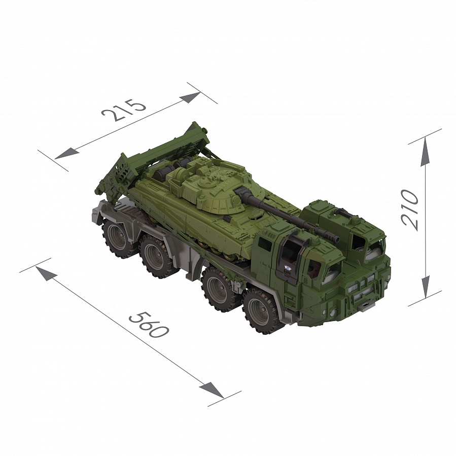 Купить 258н Тягач военный Щит с танком 56*21*21,5 см Машины и спецтехника  пластиковые - цена от 1 808 ₽ в Белогорске