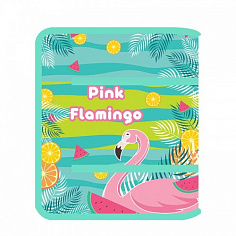 Папка для труда А4 ПЧЕЛКА "PINK FLAMINGO", пластиковая, на молнии (ПТР-1 PINK FLAMINGO 2021)