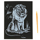 миниатюра 100SCRATCHART-GOLD-LION Гравюра 18*24 см лев, золотая MultiArt
