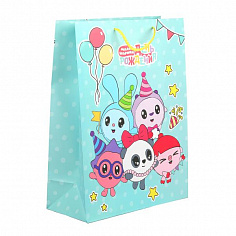 PM-118590-ML Пакет подарочный МАТОВЫЙ Малышарики m, 18*23*10 см ЧУДО ПРАЗДНИК