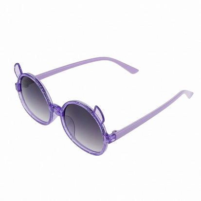 Фото Т23390 Lukky Fashion Солнцезащитные очки д.детей "Мордочка", оправа фиолетовая, карта,пакет (1070207