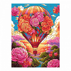 LORI Кпн-349 Картина по номерам на картоне 28,5*38 см "Цветочный шар"