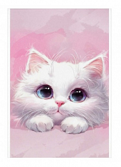 ФЕ-72948 Блокнот А6 40л. # БЕЛЫЙ КОТ 60г/м 1 скоба Феникс