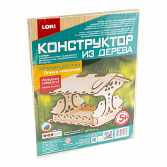 LORI Фн-019 Конструктор из дерева.Кормушка для птиц "Птички-невелички"