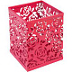 миниатюра Подставка для пишущих принадлежностей deVENTE, квадратная, метал., ажурная, ярко-розовая (4104706)