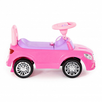 Фото ПОЛЕ84491 Каталка-автомобиль "SuperCar" №3 со звуковым сигналом (розовая)
