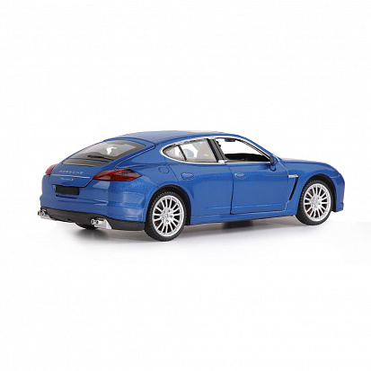 Фото 1200117JB Машинка металл. 1:24 Porsche Panamera S, синий, откр. двери, капот и багажник, в/к 24,5*12