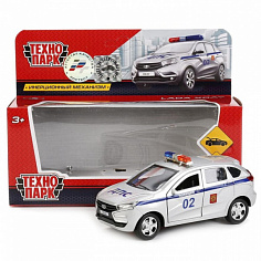 XRAY-POLICE Машина "технопарк" металл. инерц. lada xray, 12см, открыв. двери и багажник в кор.