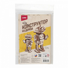 LORI Фн-034 Конструктор из дерева. Мини конструктор "Робот"