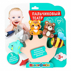 2401R0075-R Игрушка пластизоль для купания пальчиковый театр животные на блист. КАПИТОШКА