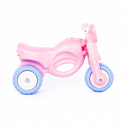 Фото ПОЛЕ90188 Каталка-мотоцикл "Мини-мото" сафари (розовая)