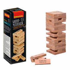 ВВ4178 Развивающие игры из дерева Bondibon Игра-баланс "БАШНЯ-ЧЕЛЛЕНДЖ", башня с заданиями, BOX