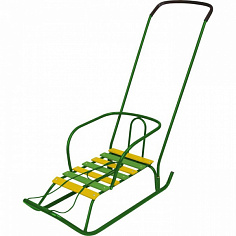 В2/З2 Санки Ветерок 2 В2/З2 зеленый/Ника/ спинка, толкатель