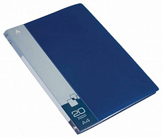 М-816931 Дисплей книга А4 20ф Бюрократ 0,6мм синий BPV20BLUE