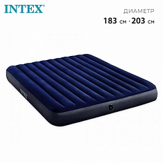 64755 Матрас надувной Classic Downy Fiber-Tech, 183 x 203 х 25 см, 64755 INTEX