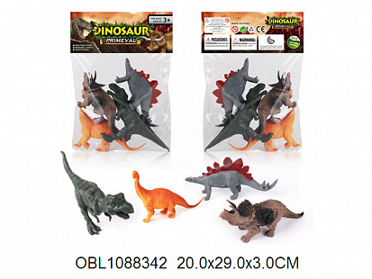 Фото 138-19 динозавры 4 шт/пакет