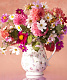 миниатюра Х-5770 Холст с красками для рисования 40х50 см по номерам (22цв.) Яркие цветы в красивой вазе (Арт. 