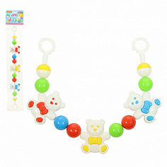 ПОЛЕ71552 Погремушка-подвеска "Весёлые мишки" (54 см)