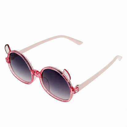 Фото Т23389 Lukky Fashion Солнцезащитные очки д.детей "Мордочка", оправа розовая, карта,пакет (10702070/3