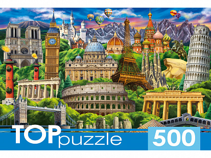 Фото товара П500-0733 TOPpuzzle. ПАЗЛЫ 500 элементов. П500-0733 ДОСТОПРИМЕЧАТЕЛЬНОСТИ МИРА