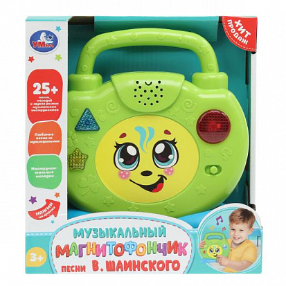 HT1363-R Магнитофончик Шаинский музыка в кор.бат Умка фото