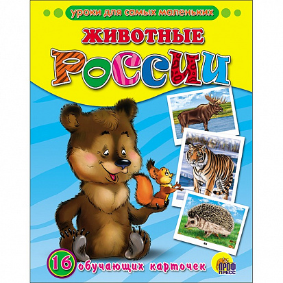Фото товара ОБУЧАЮЩИЕ КАРТОЧКИ. ЖИВОТНЫЕ РОССИИ