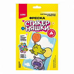 LORI Кпо-003 Фреска. Картина из песка и блесток Стикерняшки "Весёлый полёт"