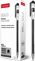 X-GP_058620 Ручка гелевая Solo Черная 0,5мм чернила fast dry трехгран.корпус Hatber ЕГЭ