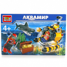 KK-3304-R Конструктор "город мастеров" аквамир: в поисках кладов, с фигурками в русс. кор.