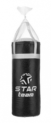 Фото IT107826 Боксерская груша "STAR TEAM" цвет черный, вес 7,5 кг, в сетке 60 см