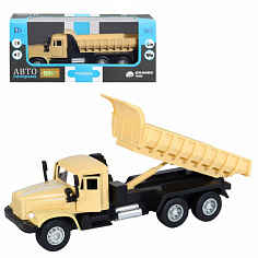 1251245JB ТМ "Автопанорама" Машинка металл.1:32 "Грузовик", хаки беж, инерция, откидывается кузов, о