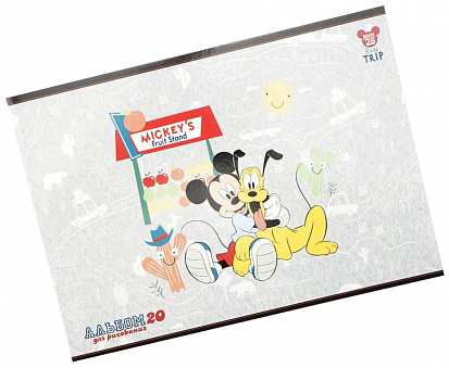 Фото товара Альбом для рисования ХАТБЕР А4 20 листов "МИККИ МАУС (DISNEY)", скоба (1/12/60) (20А4В) (056938)