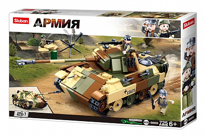 Фото товара M38-B0859 (12) Конструктор пласт. танк с фигурками, 725дет. в русс. кор.