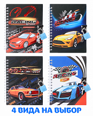 МС-5364 Блокнот 48л МАШИНЫ ассорти блок-линейка 18*13см