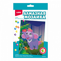 LORI Амк-015 Алмазная мозаика 15*20 детская (неполное заполнение) "Слонёнок"
