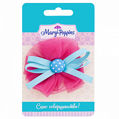 455041 Зажим для волос "Зайка", текстиль.