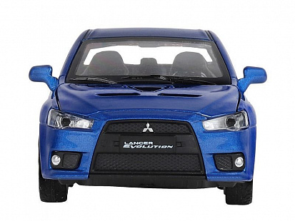 Фото 1251330JB Машинка металл. 1:32 Mitsubishi Lancer Evolution, синий, откр. передние двери, свет, звук